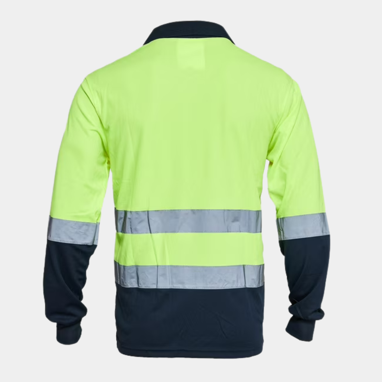 Polera Técnica Cuello Camisero Manga Larga Alta Visibilidad